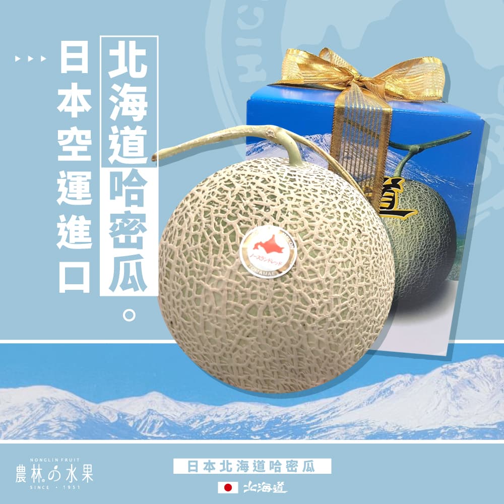 日本空運進口 北海道哈密瓜 精緻禮盒 - 農林水果 進口水果禮盒 健康養生 佳節送禮推薦 夏季水果禮盒首選